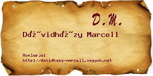 Dávidházy Marcell névjegykártya