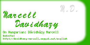 marcell davidhazy business card